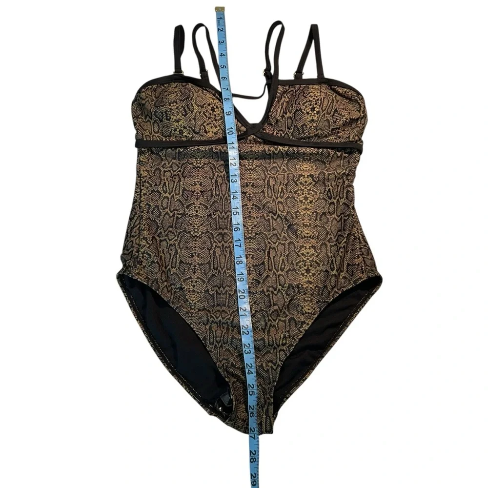 NEW Nicole Miller Swimsuit One Piece Snakeskin Print Size Small New Without Tags